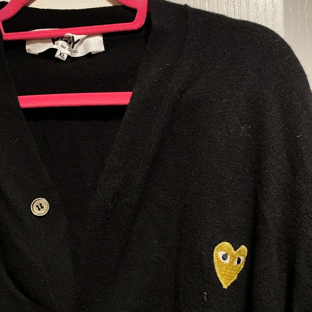 Comme Des Garçons Play Black Cardigan - Picture 3 of 8